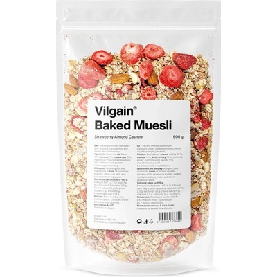 Vilgain Pečené Muesli jahody mandle & kešu 600 g