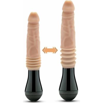 Dr. Skin Blush Silicone Dr. Knight Thrusting Gyrating Vibrating Dildo Beige