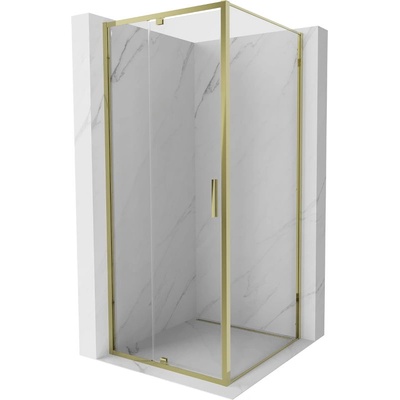 Mexen Exo отворяема душ кабина 120 x 120 см, прозрачна, златна - 819-120-120-50-00 (819-120-120-50-00)