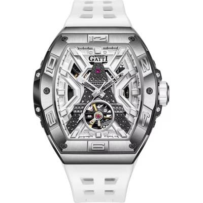 Bonest gatti Мъжки часовник Bonest Gatti Dominatore, Автоматичен, Скелетон, Бял (BG5001-R1)