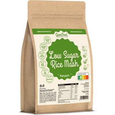 GreenFood LOW SUGAR Rychlá kaše + 50 g Zero Butter Gratis Rýžová Kakao 500 g