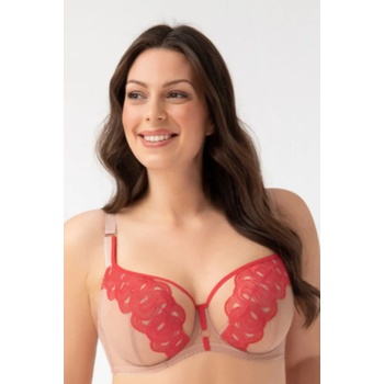 Image 1 of Gorsenia Сутиен с меки чашки в бежов и червен цвят k761 carlaeh-67141-beŻowy - Бежов, размер 75e