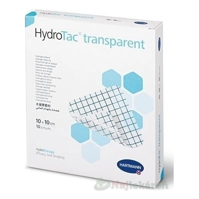 HydroTac transparent Krytie na rany hydrogélový obväz 5 x 7,5 cm 10 ks
