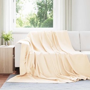 vidaXL Одеяло Кремаво 270 x 240 см 0.86 kg Мека вълна (42017036)