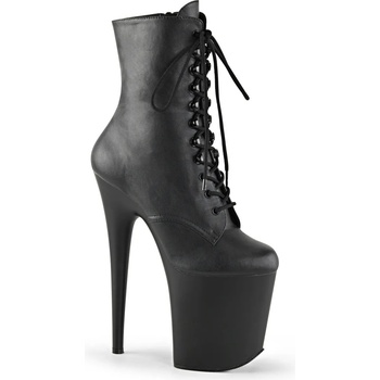 Image 1 of Pleaser USA Pleaser Flamingo-1020 Blk Faux Leather/Blk Matte 40