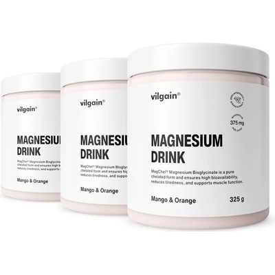 Vilgain Magnesium Drink 3 x mango a pomeranč 325 g