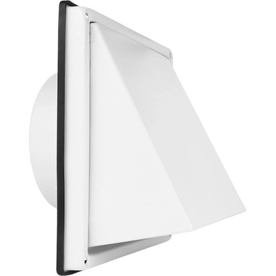 Ventishop VMNKb 150 mm nerezová s klapkou a přírubou bílá
