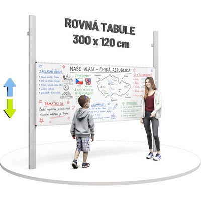 Consulta Keramická magnetická tabule 300 x 120 cm bílá PRO-T300120PY