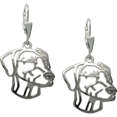 Strieborne Tlapky Doberman II strieborné náušnice 316