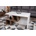 ASIR GROUP Масичка за кафе DILAY 52x100 см кафява/бяла (AS1404)