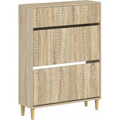 vidaXL Шкаф за обувки DELFT 78 x 24 x 103 см Инженерна дървесина (897097)