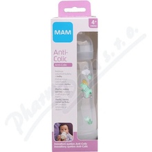 MAM Kojenecká láhev samosterilizační ANTICOLIC RŮŽOVÁ 320ml