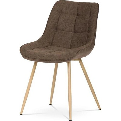 Autronic CT-394 BR2 hnědá látka kovové nohy dekor dub