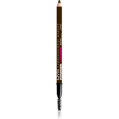 NYX Professional Makeup Powder Louder молив за вежди с четка цвят Ash Brown
