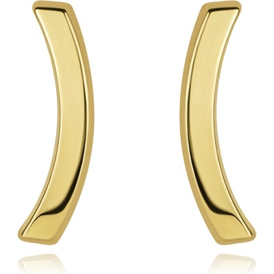 Šperky Eshop Zlaté náušnice 14K oblouky s lesklým povrchem S5GG276.21