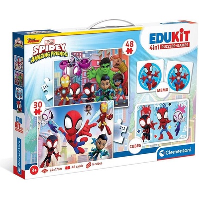 Clementoni EDUKIT 4 в 1 Пъзел + Игри Spidey and His Amazing Friends (1012340F)