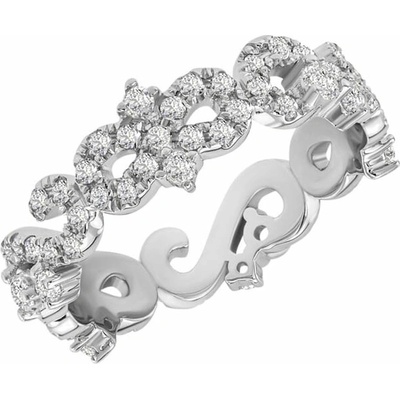 Eppi Eternity prsten ze zlata s bílými topazy Chaya R35889