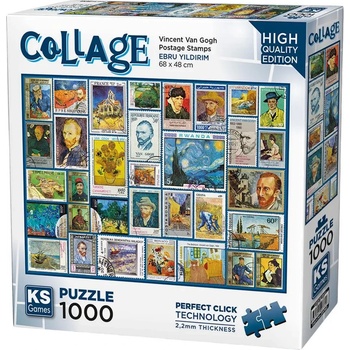 KS Games - Puzzle Postage Stamps - Gogh - 1 000 piese