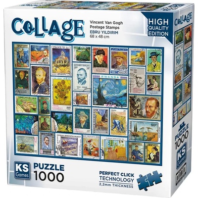 KS Games - Puzzle Postage Stamps - Gogh - 1 000 piese