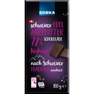 Edeka Švýcarská hořká čokoláda se 74% kakaa 100 g