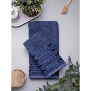 MKLozkoviny Bambusový uterák Noemi 50 x 100 cm tmavomodrý