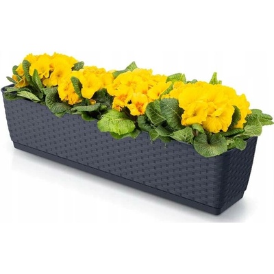 Prosperplast Květináč plast šedý 59 x 15,4 x 14,2 cm