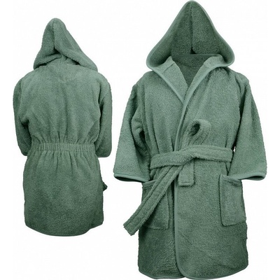 A&R Bavlněný župan pro miminka Babiezz® s kapucí zelená listová