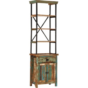 vidaXL Висок шкаф, 55x30x180 см, регенериран дървен масив (358884)