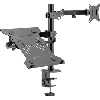 Digitus DA-90436 1násobné rameno na monitory 5,1 cm (2) - 304,8 cm (120) černá odnímatelný, otočný, nastavitelná výška, naklápěcí, Sklopný + otočný, naklápěcí