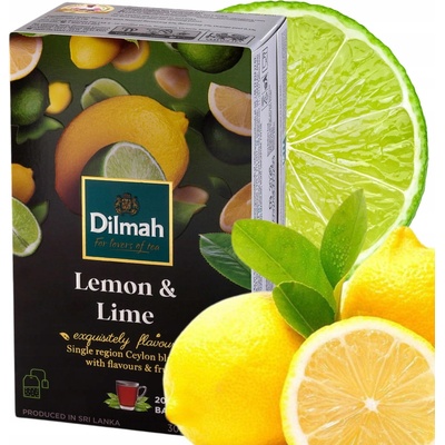 Dilmah Černý čaj Citron a limetka 20 x 1,5 g