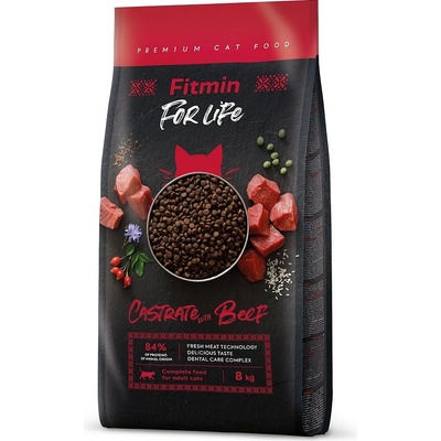 Fitmin For Life Cat Castrate Beef 3 x 8 kg