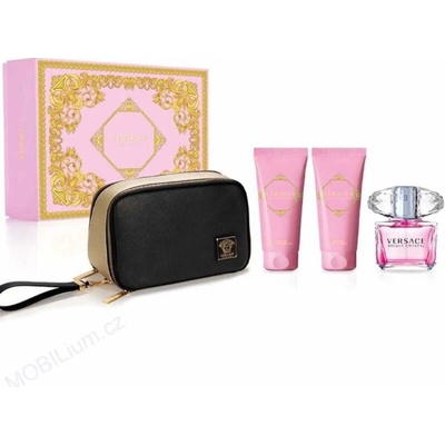 Versace Bright Crystal EDT 90 ml + tělové mléko 100 ml + sprchový gel 100 ml + kosmetická taštička dárková sada