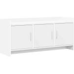 vidaXL ТВ шкаф 102 x 33 x 47 см Бяло Инженерна дървесина (8011187)