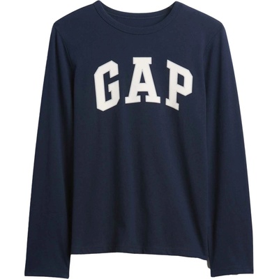 GAP V-FRCH LS Logo Tee tmavo modrá