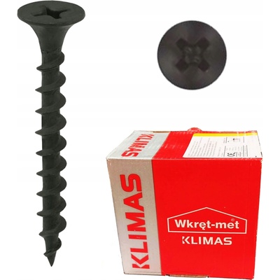 KLIMAS Wkret-met KSGD PH-2 fosfátová skrutka typu sadrokartón - drevo 3.5 x 55 mm - 500 ks