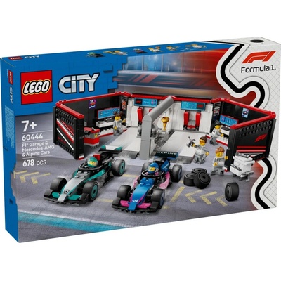 LEGO® City 60444 Garáž F1 a vozy Mercedes-AMG a Alpine