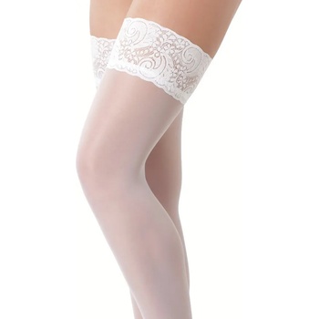 Rimba Красиви бели секси чорапи с дантелен край