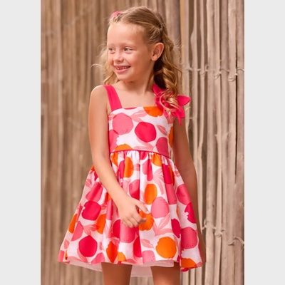 Mayoral Рокля асиметрична цвете в Червен цвят за мини момиче Mayoral