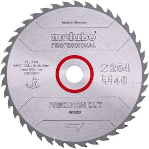 Metabo - Пилен диск за дърво, 254x30 мм, 40 зъба 628059000 (628059000)