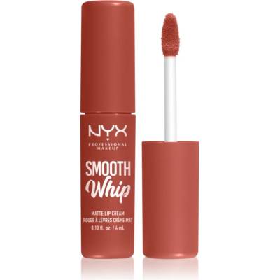 NYX Cosmetics Smooth Whip Matte Lip Cream кадифено червило с изглаждащ ефект цвят 07 Pushin' Cushion 4ml