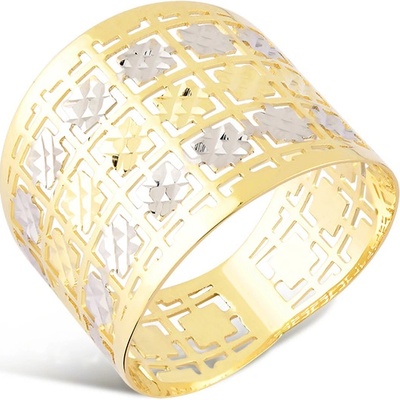 Lillian Vassago Exkluzivní prsten s gravírem z kombinovaného zlata LLV06 GR130