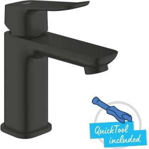 GROHE Dice - Смесител за умивалник с изпускателен клапан Push-Open, матово черно 1018572430 (1018572430)