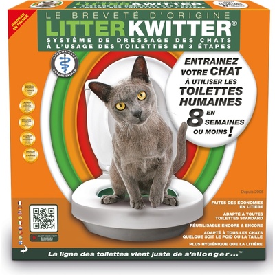 LitterKwitter Комплект за обучение на котешки тоалетни с подложки седалки котки
