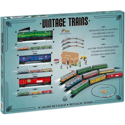 Pequetren Merchandises Train historický nákladný vlak so železničnou stanicou