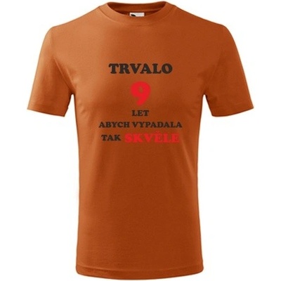 oranžová dětské tričko dívčí trvalo 9 let