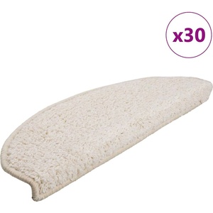 vidaXL Изтривалки за стълби, 30 бр. , 65x21x4 см, бели, полукръгли, големи (3365818)