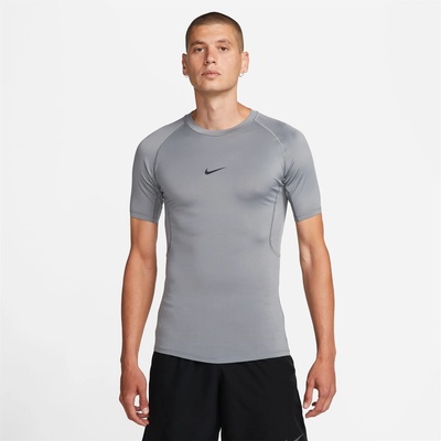 Nike Pro Men's Tight Fit Short-Sleeve Top - Grey