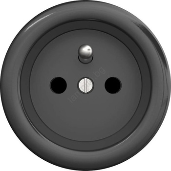 Image 1 of Reblig - Ретро домашен контакт без рамка 230V антрацит (RG0042)