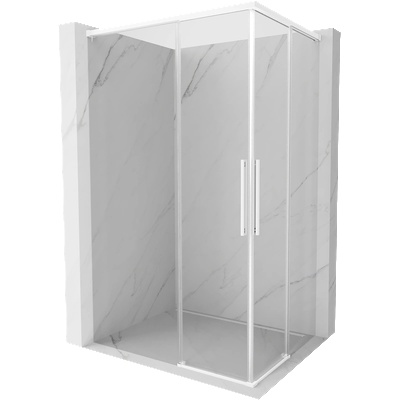 Mexen Rox Duo плъзгаща се душ кабина 85 x 80 см, прозрачна, бяла - 8C2D-085-080-20-00 (8C2D-085-080-20-00)