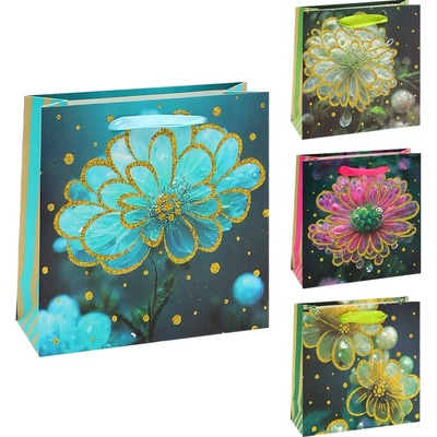 Darčeková taška Flower 14,5 x 6 x 15 cm (mix /cena 1ks)